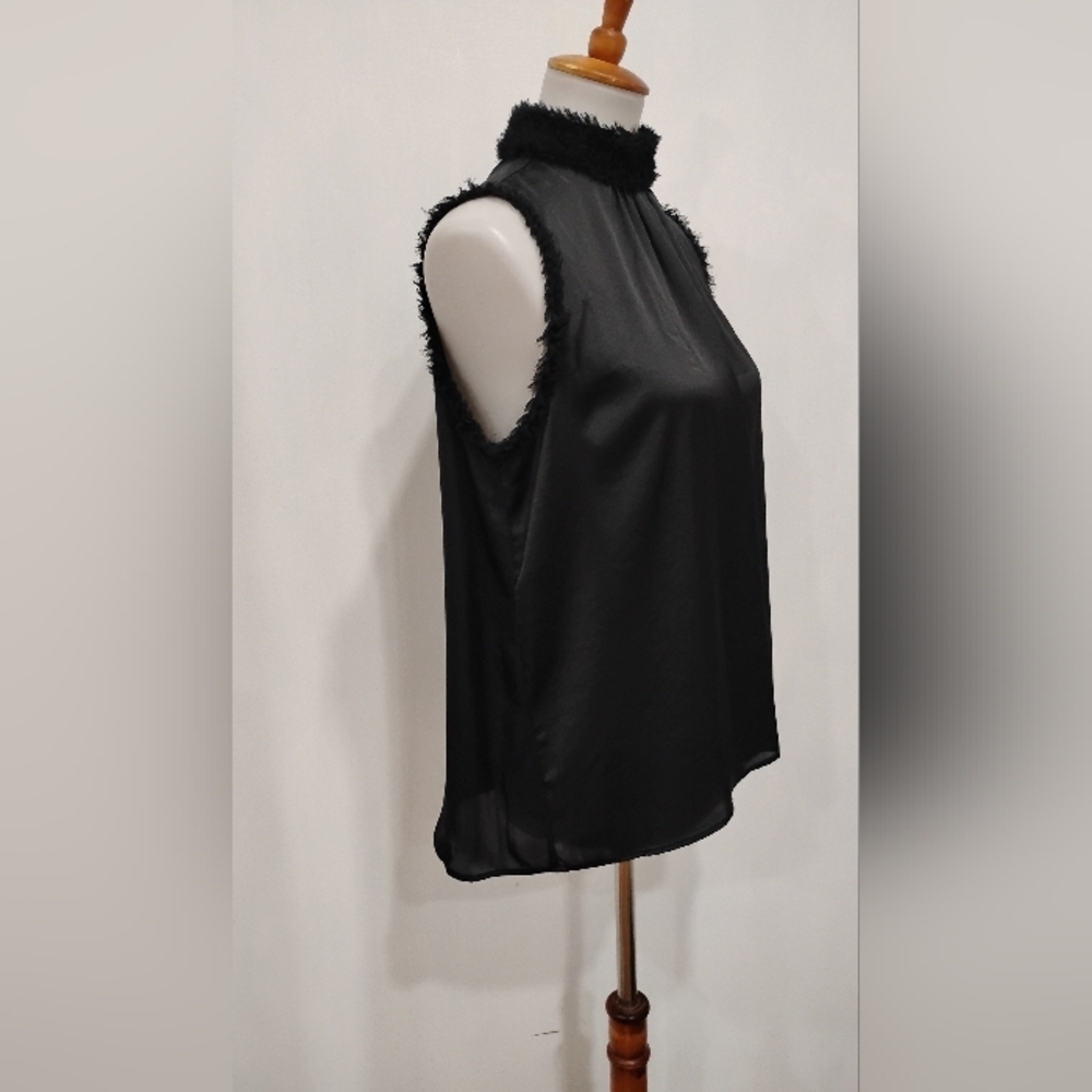 BLACK SATIN ZARA TOP